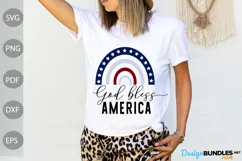 4th of July SVG Cut Files / God Bless America SVG Design Product Image 1
