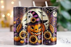 Halloween Pumpkin Tumbler Wrap | Sublimation | Tumblers Product Image 1