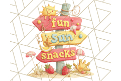 Strawberry Red Lemon Yellow Summer Clipart PNG, Summer Icons Product Image 4
