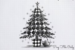 Black White Plaid Christmas PNG Product Image 1