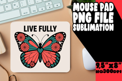 Joyful MOUSE PAD PNG Art, Butterfly Product Image 1