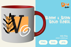 Bloom &amp; Bison Boho Floral Monogram Product Image 1