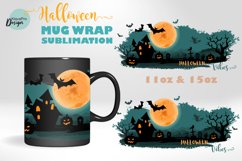 Halloween vibes mug wrap design sublimation PNG Product Image 2