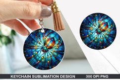 Spider Keychain Sublimation -Halloween Keychain PNG Design Product Image 1