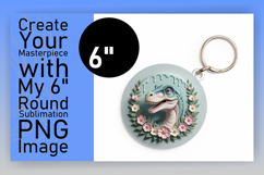 Dynamic Round Design for Coasters , Cute Dino Product Image 1