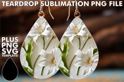 Vibrant Glitter Blossom Teardrop Earring Summer Style Product Image 1