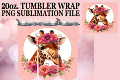 Radiant Mornings 20oz tumbler wrap, Giraffe Product Image 1