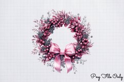 Retro Pink Christmas Sublimation Clipart PNG Product Image 1