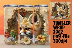 3D Animal Hole Wrap: Spring Tumbler with Flowers Product Image 1