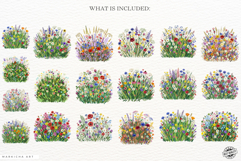 Summer Wildflowers Clipart Product Image 4