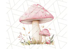 Pastel Pink Fairy Garden Clipart, Enchanted Cottagecore Png Product Image 4
