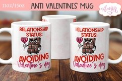 Anti Valentines Mug Wrap PNG, Funny valentines day mug png Product Image 2