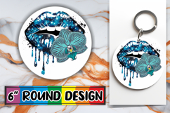 Radiant Round Designs for Gifts, Dripping Lips Product Image 1