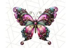 Metallic Butterfly Clipart PNG Clipart, Vibrant Butterfly Product Image 4