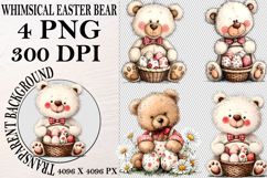 Whimsical Easter Bear Clipart Easter Bear png Product Image 1