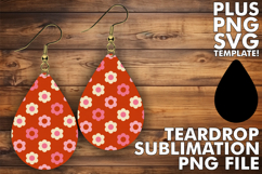 Unique Teardrop Earrings Gift Ideas, Valentine's Pattern Product Image 1