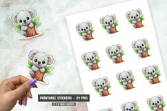 Cute koala sticker, cartoon koala sticker png Product Image 1