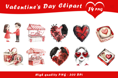 Valentine Love Icons Clipart PNG Product Image 1