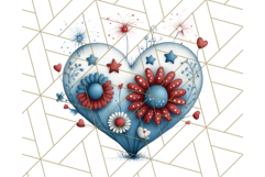 Patriotic Scandinavian Rainbow Clipart PNG, 4th Of July Png Product Image 4