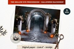 Gothic Halloween background - Hollow Eve Procession Backdrop Product Image 1