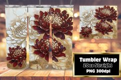 Custom 20oz Tumbler Design , 3D Flower Product Image 1