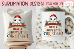 Hoppy Christmas PNG, Bunny lover sublimation design Product Image 5