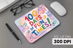 100 days of school Mouse Pad, Teacher PNG Sublimation Design Product Image 1
