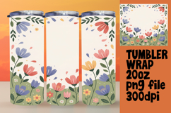 VIBRANT 20oz Gift Tumbler Design , Flowers Product Image 1