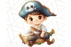 Cartoon Pirate Kids and Animals PNG Clipart for Fun Designs Product Image 4