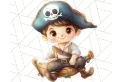 Cartoon Pirate Kids and Animals PNG Clipart for Fun Designs Product Image 4