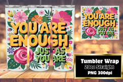 BOLD 20oz Tumbler Wrap for Customization , Flower Quote Product Image 1