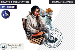 French Girl Clipart PNG, French woman, I love Paris Clipart Product Image 1