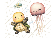 Cute Animal Friends Clipart PNG, Whimsical Spring Animal Duo Product Image 4