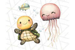 Cute Animal Friends Clipart PNG, Whimsical Spring Animal Duo Product Image 4