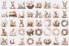 Watercolor Pink and Beige Easter Clipart Bundle Product Image 4