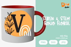 Seren &amp; Stem Boho Floral Monogram Product Image 1
