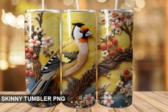 Embroidered Goldfinch Tumbler Design Product Image 1