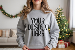 Ash Gildan 18500 Sweatshirt Mockup, Unisex mockups Product Image 1