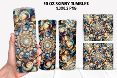 Skinny Tumbler 20oz Wrap Design, Stained Tumble PNG Design Product Image 1