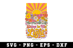 Shine In Hit Lght Svg |Risen SVG Cut files | Cricut Product Image 1