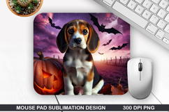 Halloween Dog Mouse Pad Sublimation, Halloween Mouse Pad PNG Product Image 1