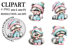 Whimsical Woodland Christmas Clipart Watercolor PNG Product Image 1