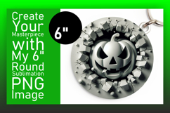 Lovely Round Design for Sublimation , 3D Pumpkin Product Image 1