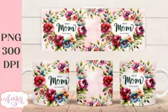Mom Photo Mug Wrap and coaster sublimation PNG, Mother's day Product Image 5