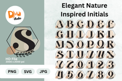 Elegant Nature Inspired Initials Monogram Product Image 1