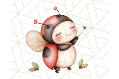 Cute Ladybug Clipart PNG, Pastel Whimsical Bug Illustrations Product Image 4