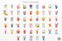 Doodle Summer Drinks Clipart Product Image 4