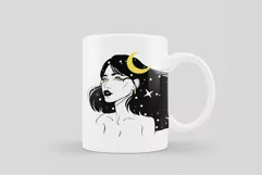 Celestial woman svg, Witch svg, Mystical girl svg, Witchy Product Image 3