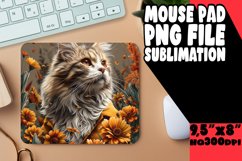 Playful Funny Feline Sublimation Mousepad PNG Product Image 1