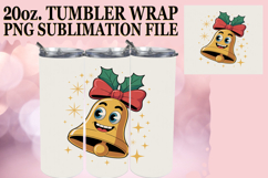 Bright Sublimation 20oz tumbler wrap, Cute Christmas Product Image 1